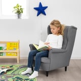STRANDMON Kindersessel, Vissle grau