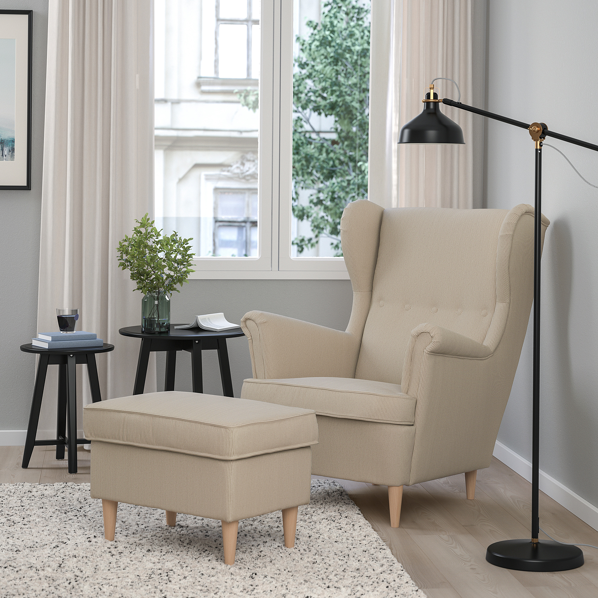 STRANDMON Ohrensessel, Kelinge beige IKEA Schweiz