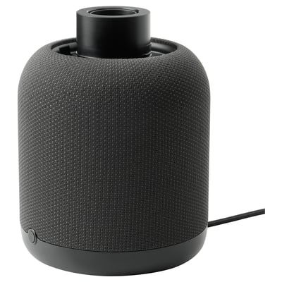 SYMFONISK Leuchtenfuß mit WiFi-Speaker, schwarz/smart