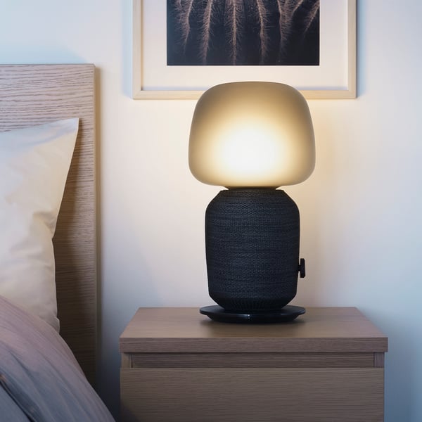 Symfonisk Tischleuchte Mit Wifi Speaker Schwarz Ikea Schweiz
