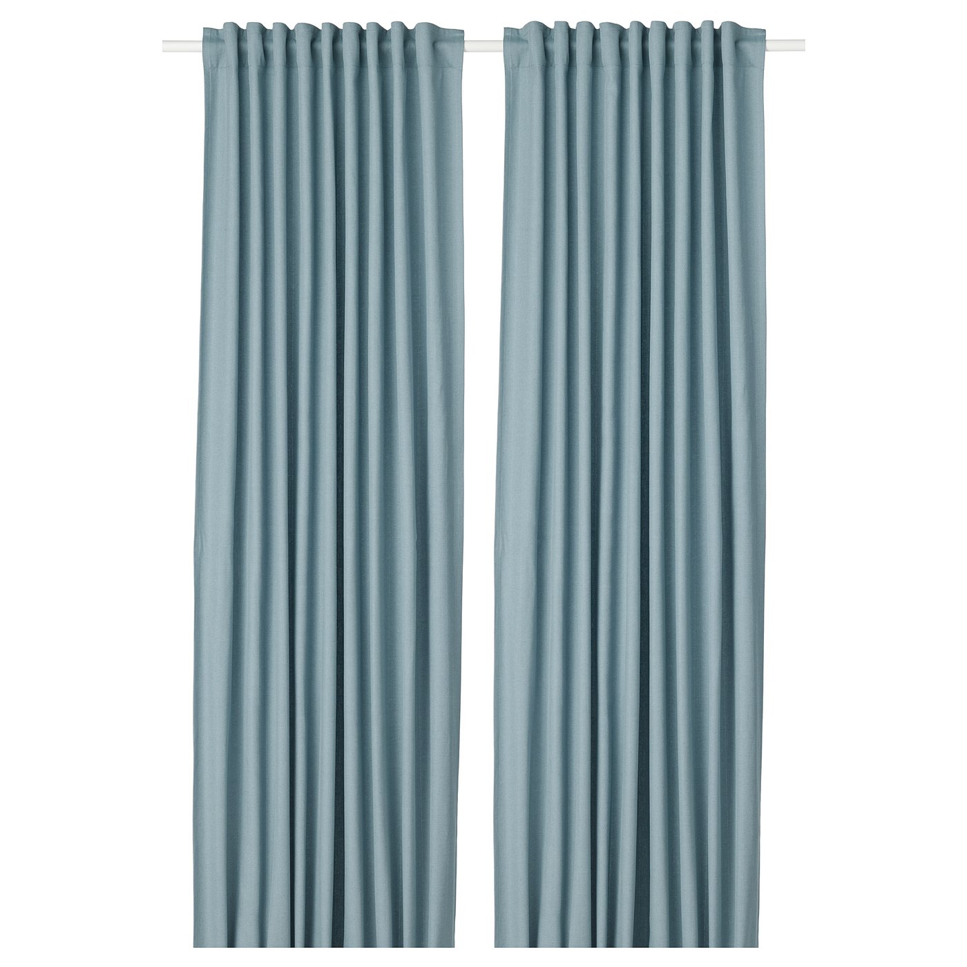 TIBAST 2 Gardinenschals - blau/mit Gardinenband 145x300 cm