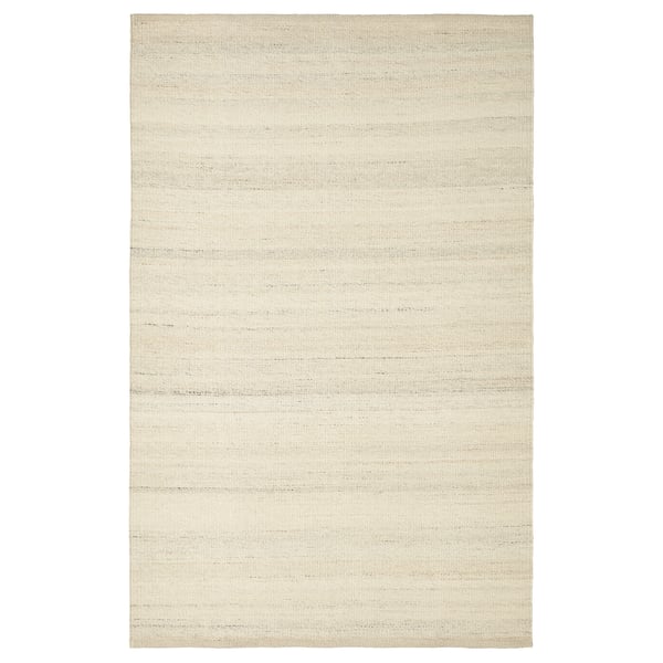 TIDTABELL Teppich flach gewebt, beige, 133x195 cm