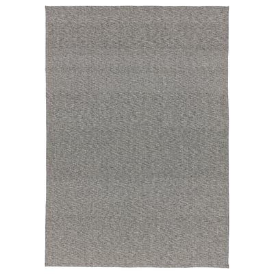TIPHEDE Teppich flach gewebt, schwarz/natur, 155x220 cm