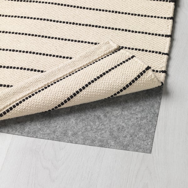 Torslev Teppich Flach Gewebt Streifen Weiss Schwarz Ikea Schweiz