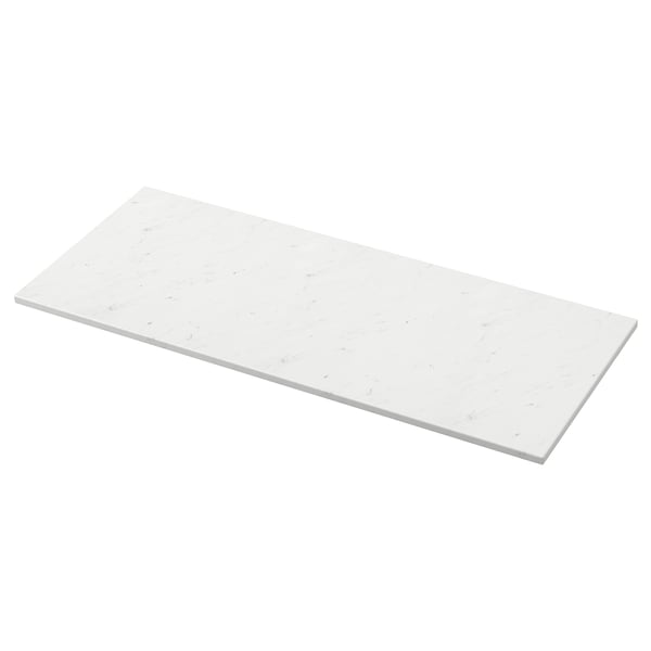 TOLKEN Abdeckplatte, weiß marmoriert/folierte Platte, 122x49 cm