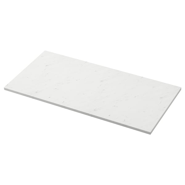 TOLKEN Abdeckplatte, weiß marmoriert/folierte Platte, 102x49 cm