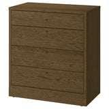 TONSTAD Kommode mit 4 Schubladen, braun gebeiztes Eichenfurnier, 82x47x90 cm