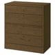 TONSTAD Kommode mit 4 Schubladen, braun gebeiztes Eichenfurnier, 82x47x90 cm