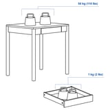 TONSTAD Schreibtisch, braun gebeiztes Eichenfurnier, 75x60 cm