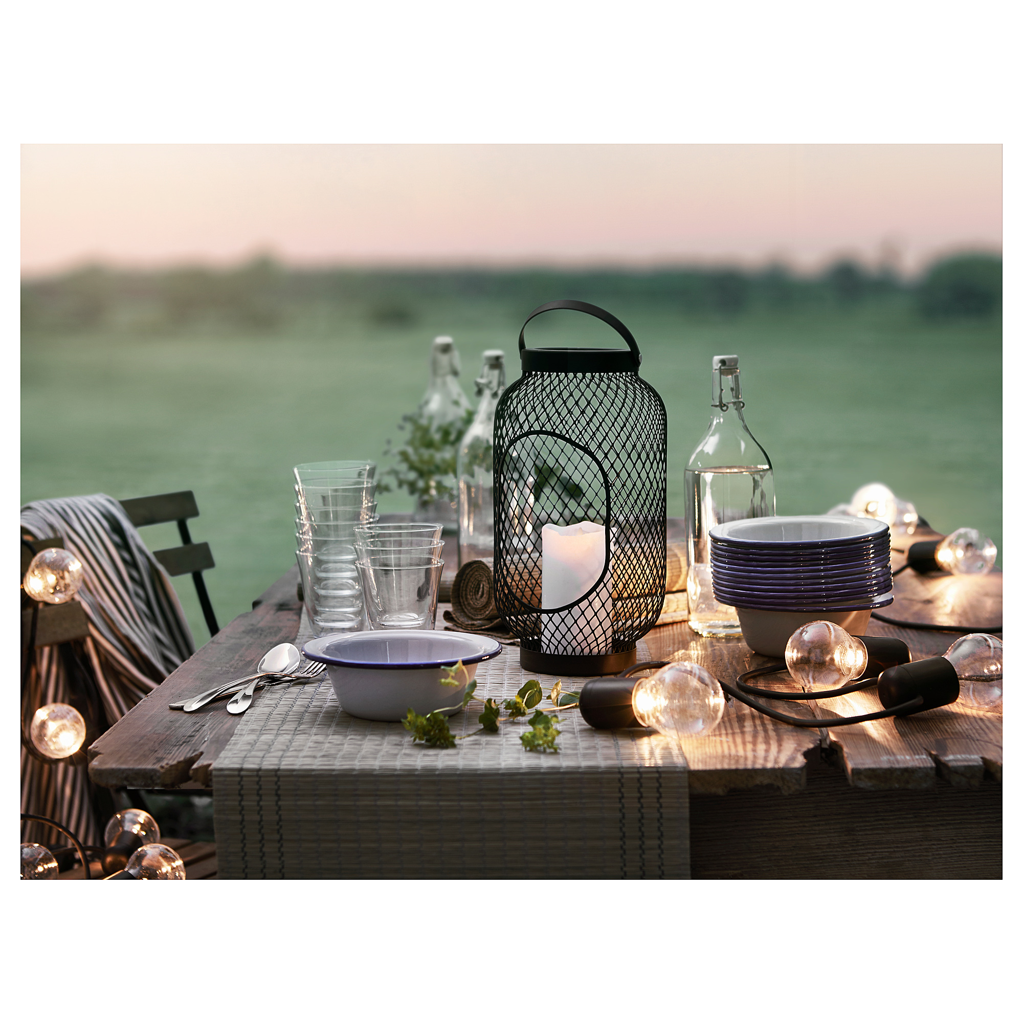 TOPPIG Windlicht, schwarz, 36 cm IKEA Schweiz