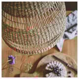 TORARED / HAVSDJUP Hängeleuchte, Handarbeit Riedgras/schwarz, 36 cm