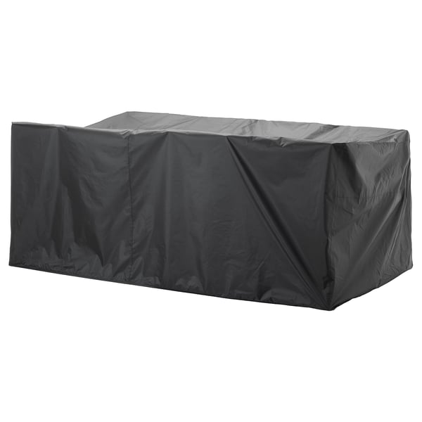 TOSTERÖ Gartenmöbel-Abdeckung, Essgruppe/schwarz, 260x148 cm