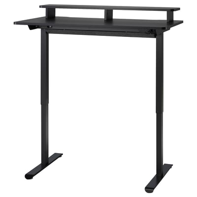 TRAVSPORT Schreibtisch sitz/steh, elektrisch schwarz, 120x70 cm
