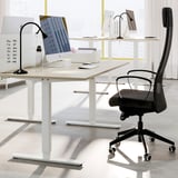 TROTTEN Schreibtisch sitz/steh, beige/weiß, 160x80 cm