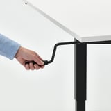 TROTTEN Schreibtisch sitz/steh, weiß/anthrazit, 120x70 cm