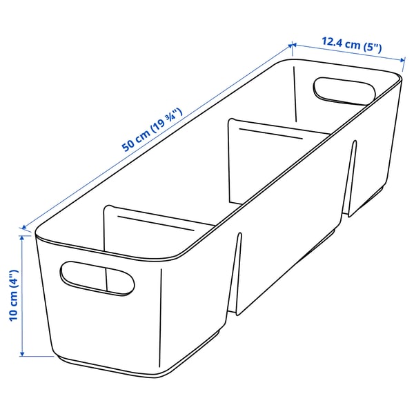 UPPDATERA Box, anthrazit, 50x12 cm