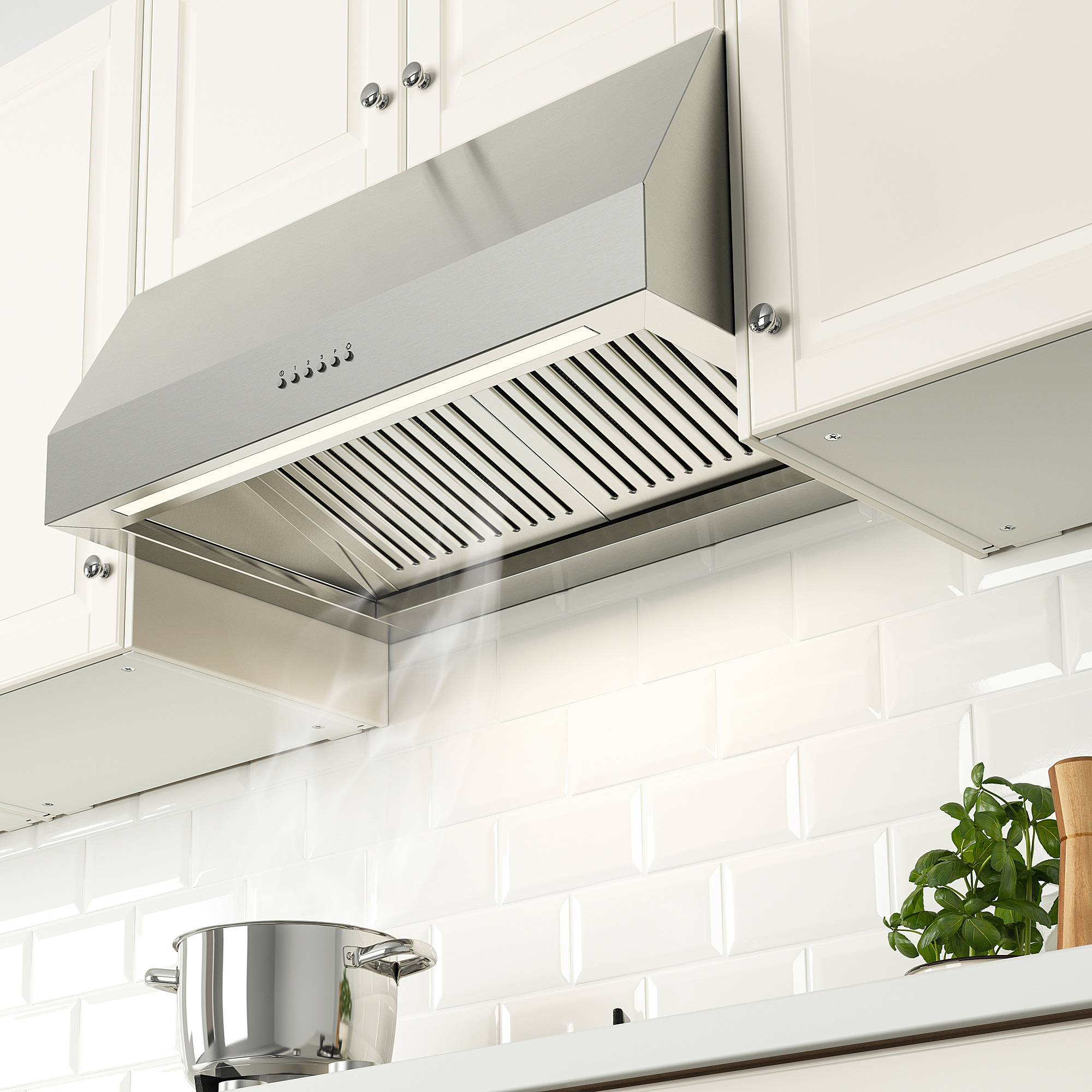 UPPFRISKANDE Dunstabzugshaube f Wandmontage - stahlfarben - IKEA Schweiz