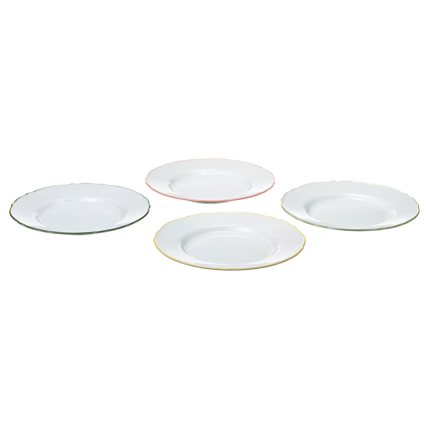 UPPLAGA Dessertteller - weiß/versch. Farben 22 cm