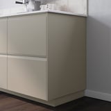 UPPLÖV Deckseite, mattiert dunkelbeige, 62x240 cm