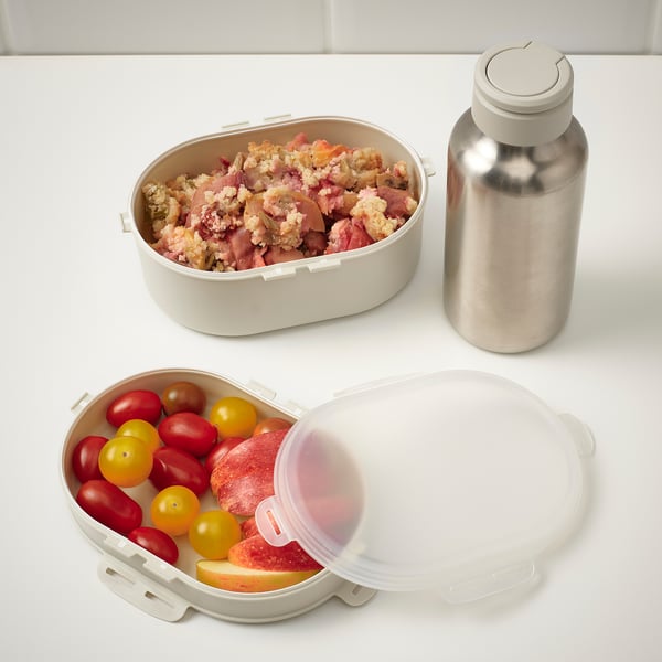 UTBJUDA Stapelb. Lunchbox trock. Lebensmit., helles Graubeige