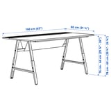 UTESPELARE Gamingschreibtisch, Eschenachbildung/grau, 160x80 cm