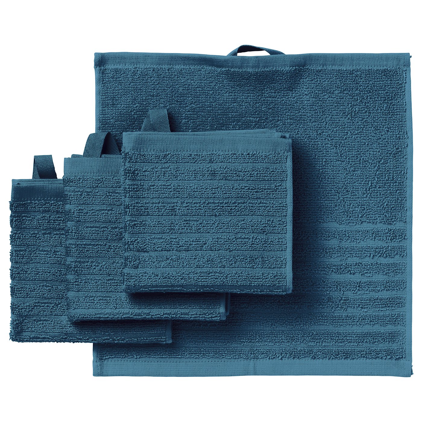 Casatessile Waschlappen-Set – 4 Stück Im Glas, 30x30 Cm, 100% Baumwolle, Für Badezimmer & Gäste