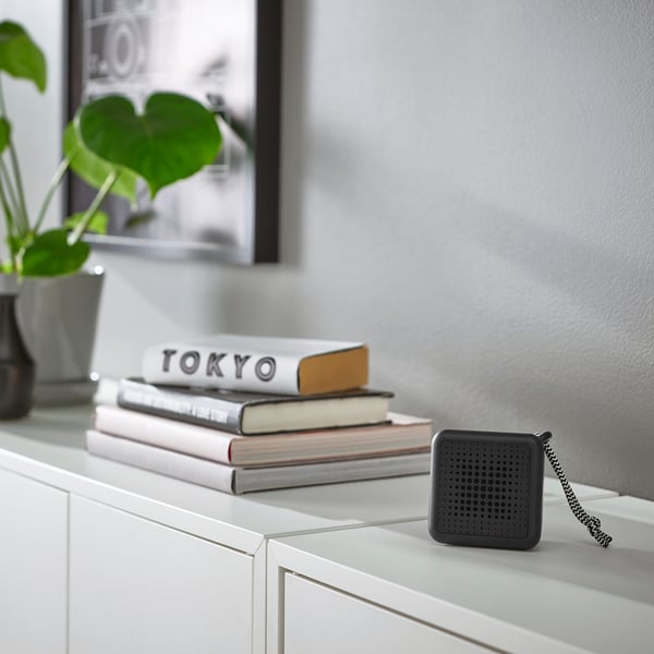 VAPPEBY Bluetooth-Lautsprecher, schwarz/2er-Set wasserdicht