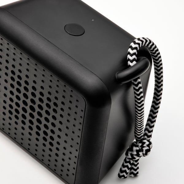 VAPPEBY Bluetooth-Lautsprecher, schwarz/2er-Set wasserdicht