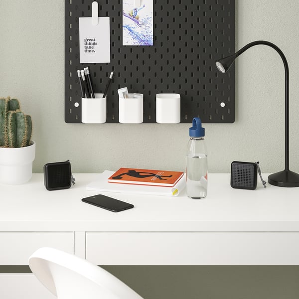 VAPPEBY Bluetooth-Lautsprecher, schwarz/2er-Set wasserdicht