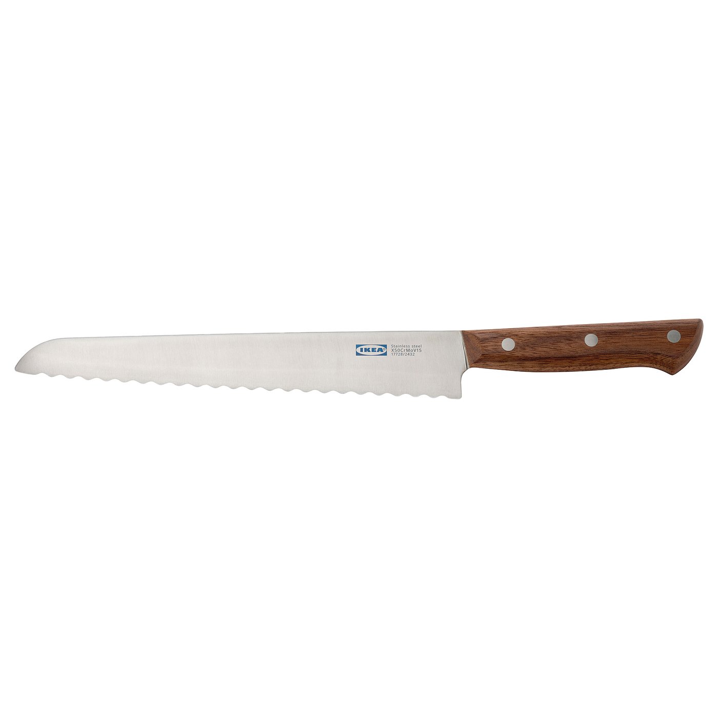 VARDAGEN Brotmesser, Edelstahl/Nussbaum, 23 cm