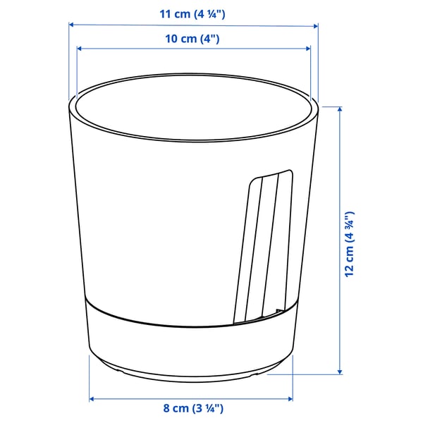 VÅRDTRÄD Selbstbewässerungstopf, drinnen/draußen transparent/anthrazit, 9 cm