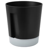 VÅRDTRÄD Selbstbewässerungstopf, drinnen/draußen transparent/anthrazit, 19 cm