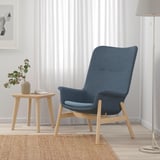 VEDBO Sessel mit hoher Rückenlehne, Gunnared blau