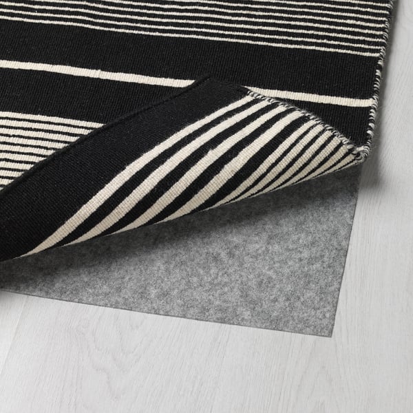 Veslos Teppich Flach Gewebt Schwarz Weiss Streifen Ikea Schweiz