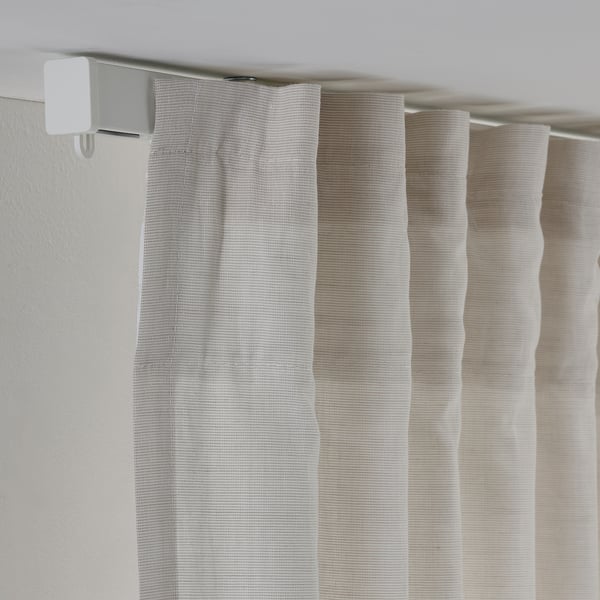VIDGA Gardinenschiene 1-läufig, mit Deckenbeschlag/weiß, 140 cm