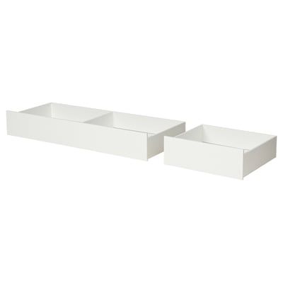 VIHALS Bettkasten 2er-Set, weiß, 200 cm