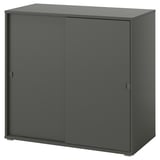 VIHALS Schiebetürenschrank, dunkelgrau, 95x47x90 cm