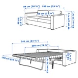 VIMLE 2er-Bettsofa, Lejde grau/schwarz