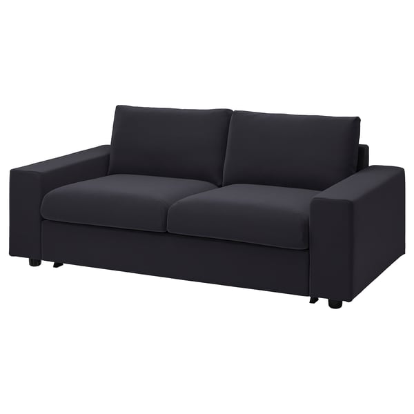 VIMLE 2er-Bettsofa, mit breiten Armlehnen/Djuparp dunkelgrau