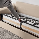VIMLE 2er-Bettsofa, mit breiten Armlehnen/Hallarp beige