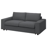 VIMLE 2er-Bettsofa, mit breiten Armlehnen/Hallarp grau