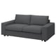 VIMLE 2er-Bettsofa, mit breiten Armlehnen/Hallarp grau