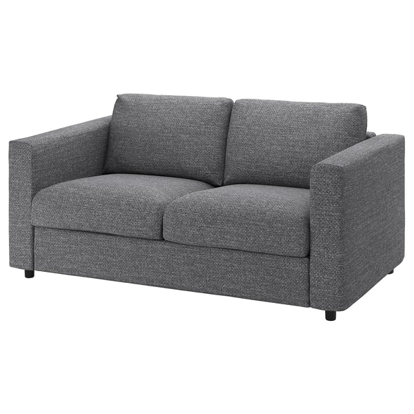 VIMLE 2er-Sofa, Lejde grau/schwarz
