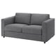 VIMLE 2er-Sofa, Lejde grau/schwarz