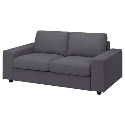 VIMLE 2er-Sofa, mit breiten Armlehnen Gunnared/mittelgrau