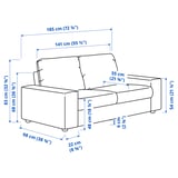 VIMLE 2er-Sofa, mit breiten Armlehnen/Hillared anthrazit