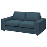VIMLE 2er-Sofa, mit breiten Armlehnen/Hillared dunkelblau