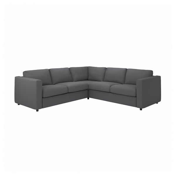VIMLE Ecksofa 4-sitzig, Hallarp grau