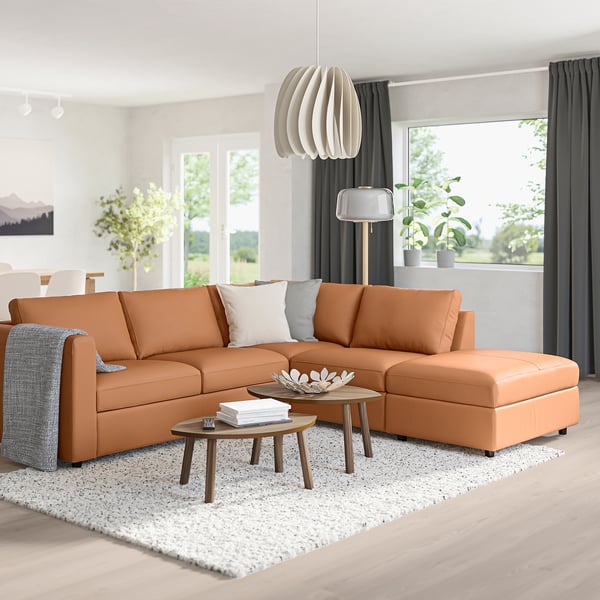 VIMLE Ecksofa 4-sitzig, ohne Abschluss/Grann/Bomstad goldbraun