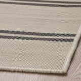 VIRKLUND Teppich flach gewebt, drinnen/drau, beige/dunkelgrau, 160x230 cm